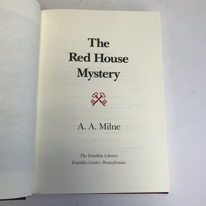 The Red House Mystery - A. A. Milne - Franklin Library - 1990