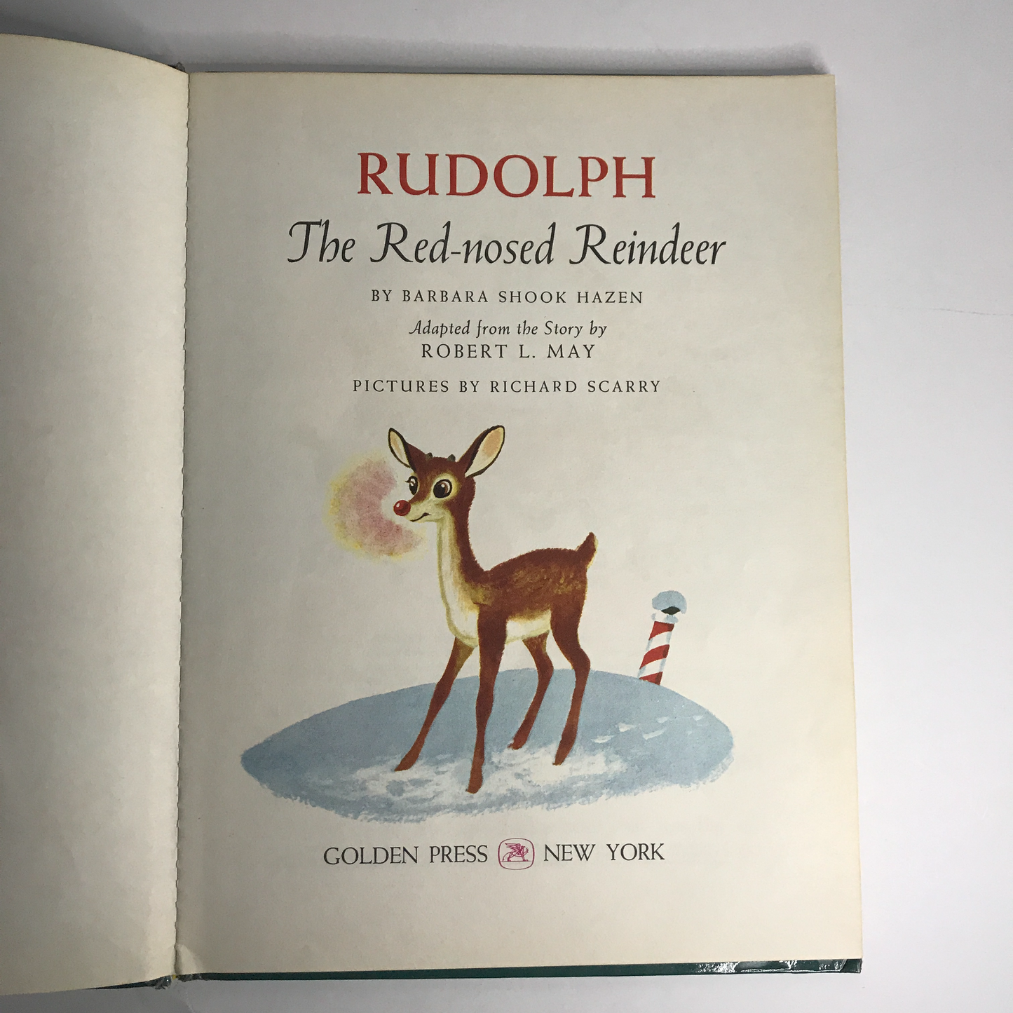 Rudolph the Red-Nosed Reindeer- Barbra Shook Hazen - Early Print - 1964