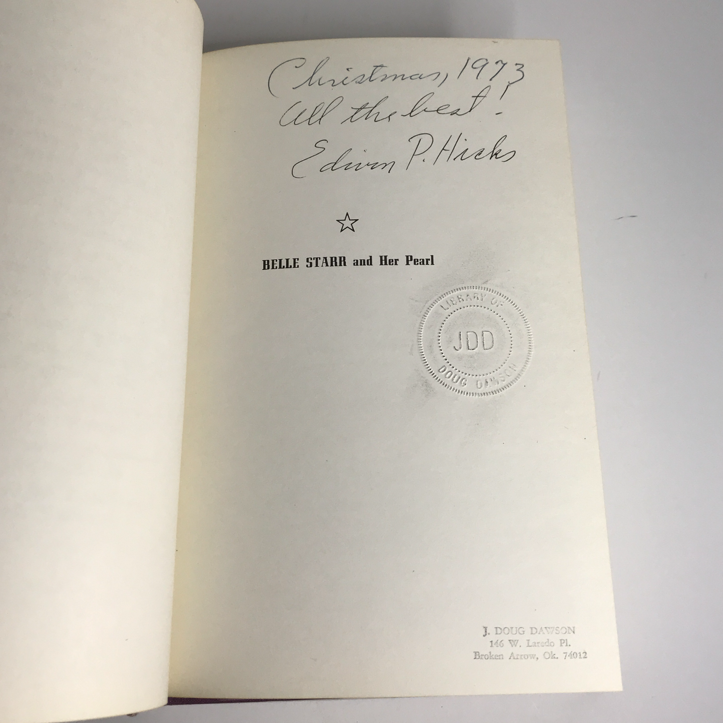 Belle Starr and Her Pearl - Edwin P. Hicks - Local - Signed - 1971