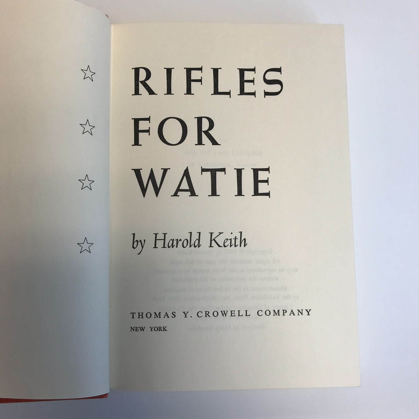 Rifles for Watie - Harold Keith - Early Print - 1957