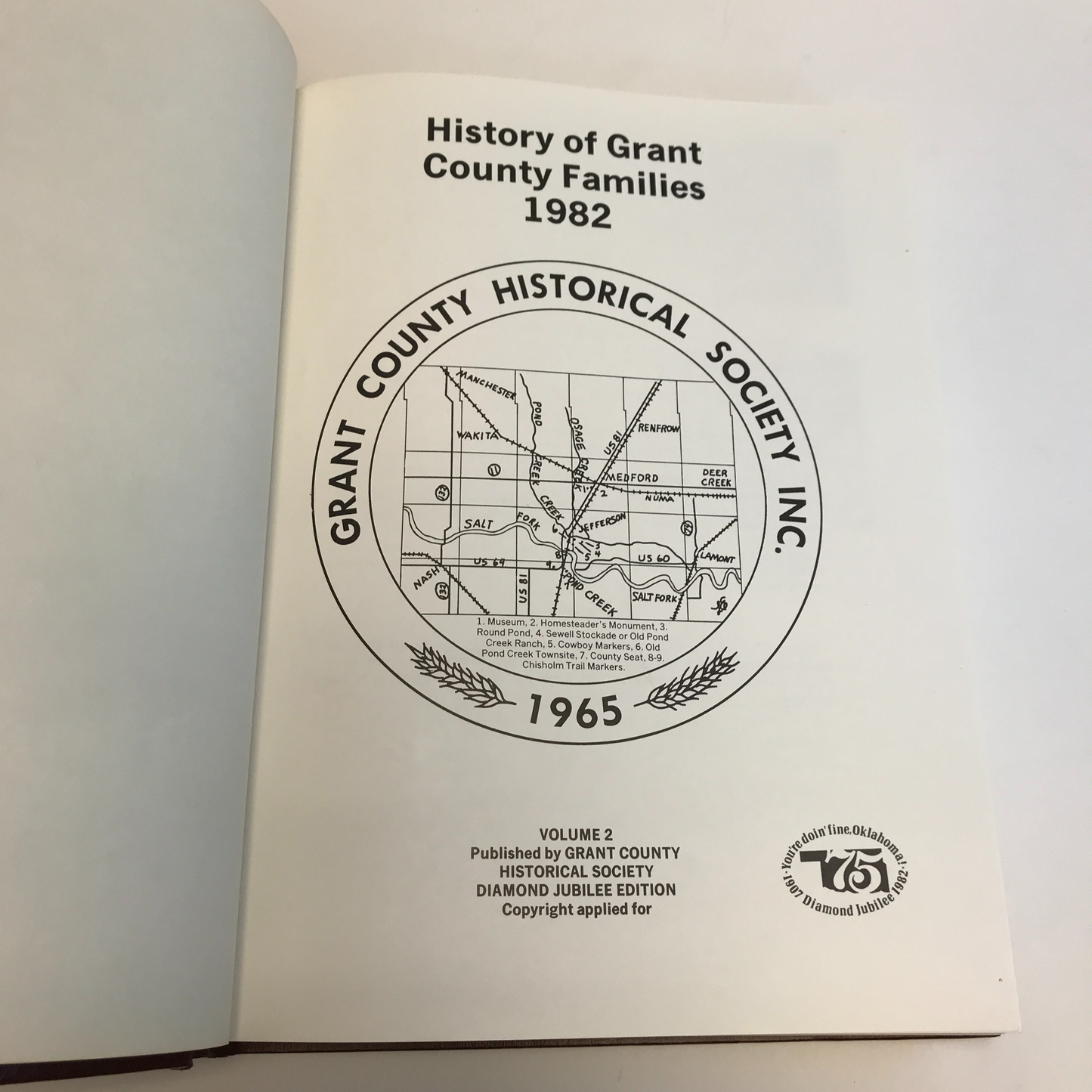 History of Grant County Vol. II - Grant County Historical Society - Oklahoma - 1982