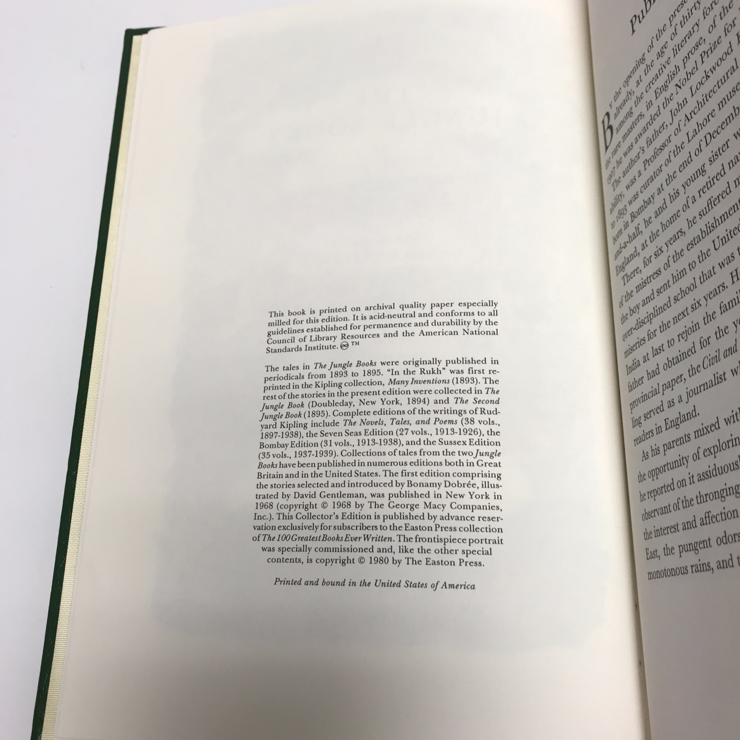 The Jungle Book - Rudyard Kipling - Easton Press - 1980
