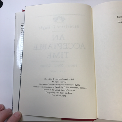 An Acceptable Time - Madeline L'Engle - Stated 1st - 1989