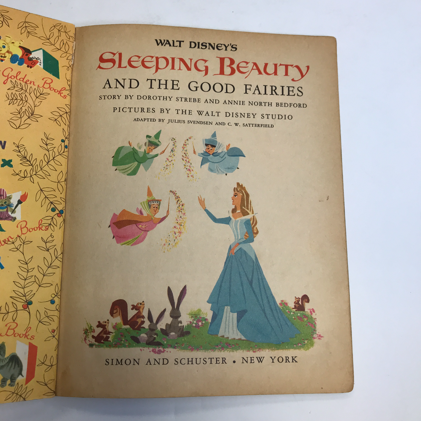 Sleeping Beauty and the Good Fairies - Disney - Little Golden Book - - 'A' Print - 1958