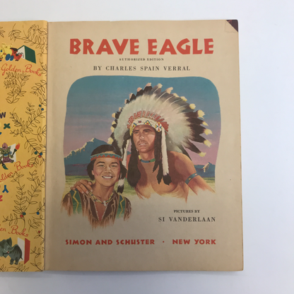 Brave Eagle-A Little Golden Book- Charles Spain Verral "A"-Print 1957