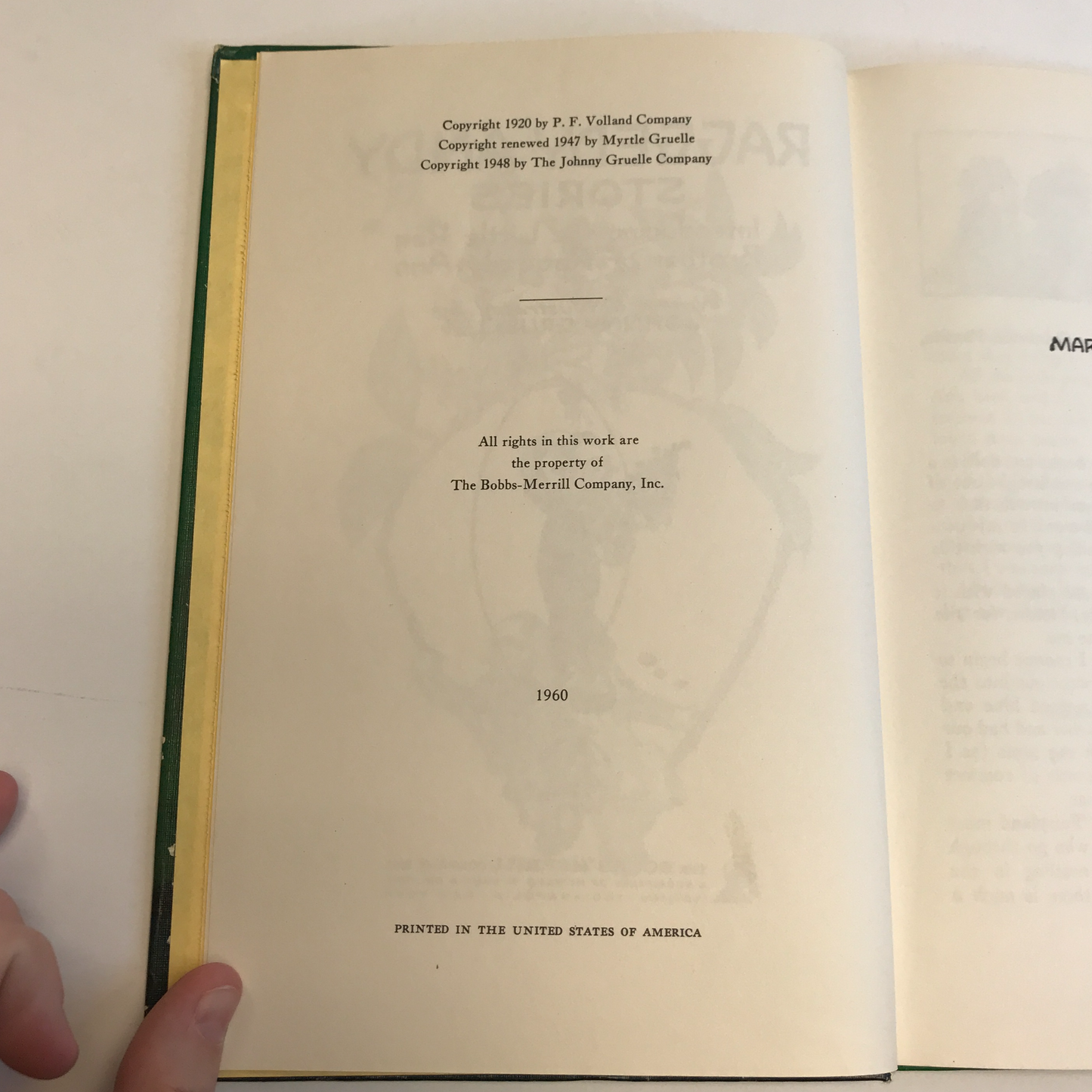 Raggedy Andy Stories - Johnny Gruelle - Reprint - 1960