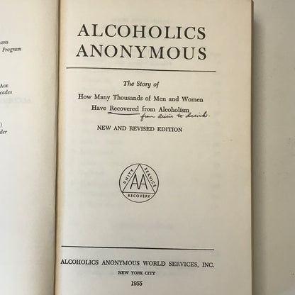 Alcoholics Anonymous - A.A. - 1973 - 2nd Edition 15th Printing