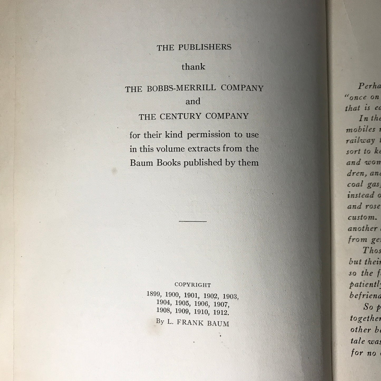 Baum's Own Book for Children - L. Frank Baum - 1912 - Apparent 1st