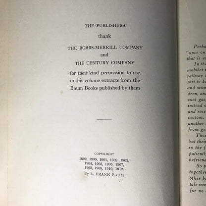 Baum's Own Book for Children - L. Frank Baum - 1912 - Apparent 1st