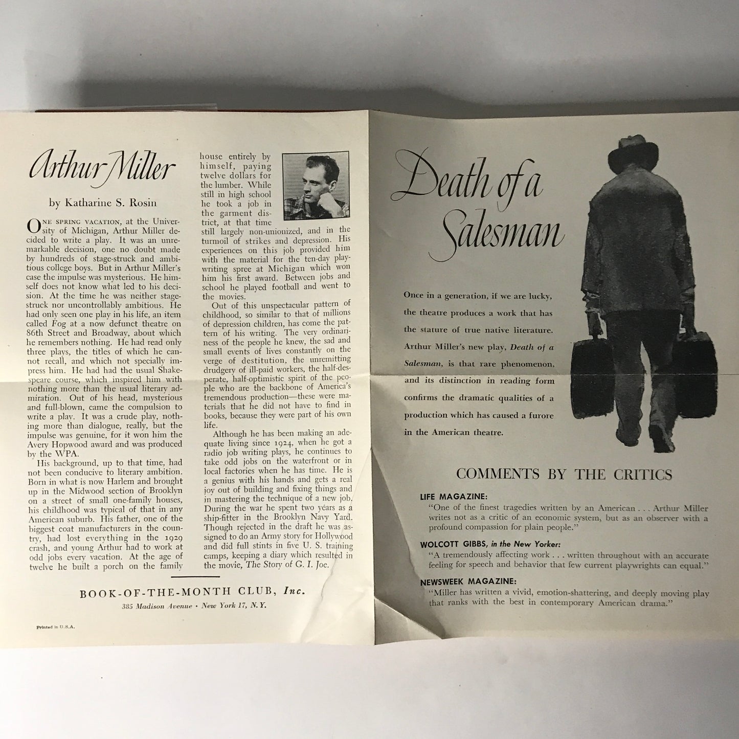 Death of a Salesman - Arthur Miller - 1949 - 1st Edition - Book Club Edition