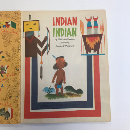 Indian Indian - Little Golden Book- Charlotte Zolotow- 1952- "A" Printing