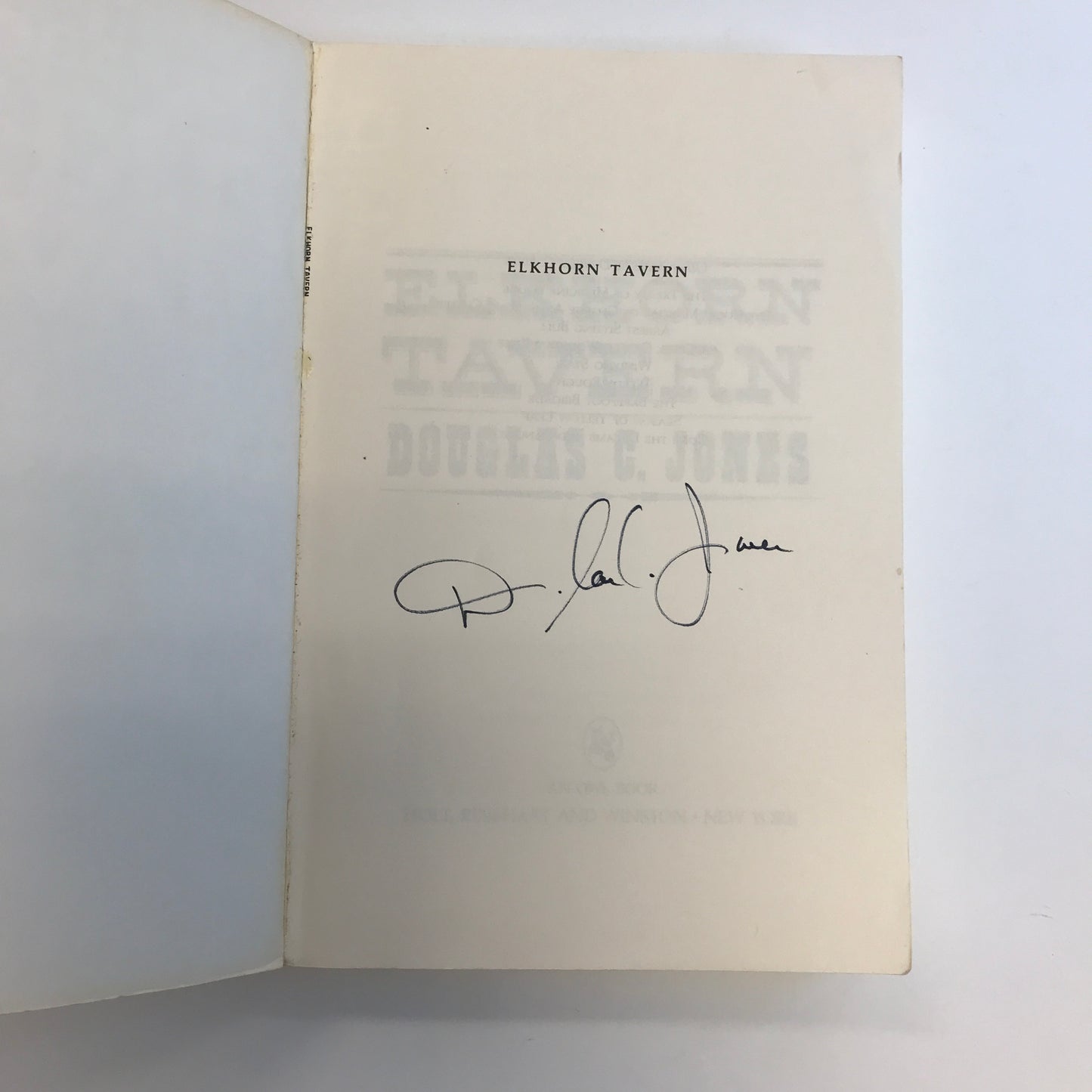 Elkhorn Tavern - Douglas C. Jones - Local Author - Arkansas - Historical Fiction - Signed - 1980