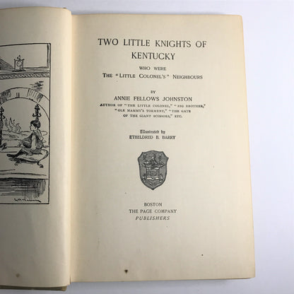 Two Little Knights of Kentucky - Annie Fellows Johnston - 19th Print - 1914