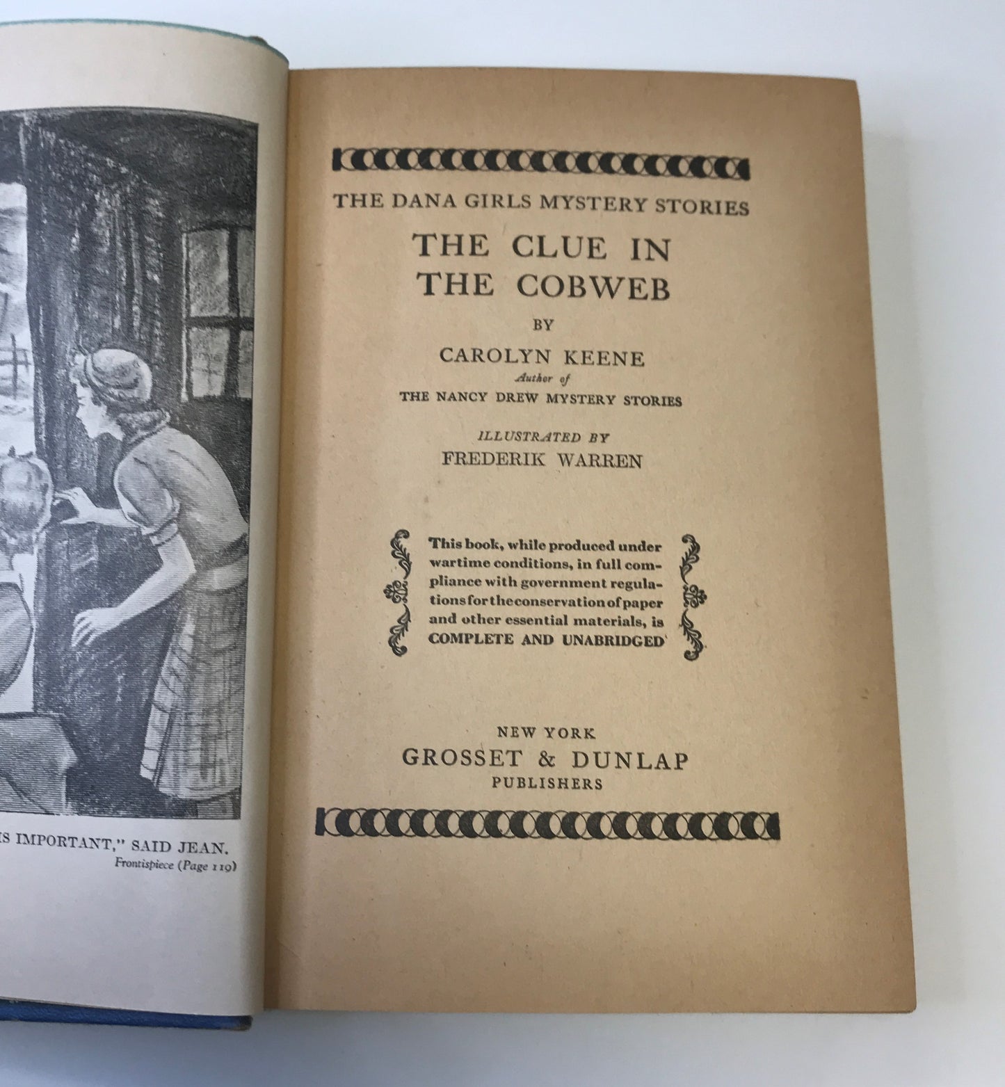 The Club in the Cobweb - Carolyn Keene - 1939