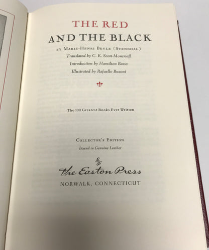 The Red and the Black - Marie-Henri Beyle Stendhal - Easton Press - 1980