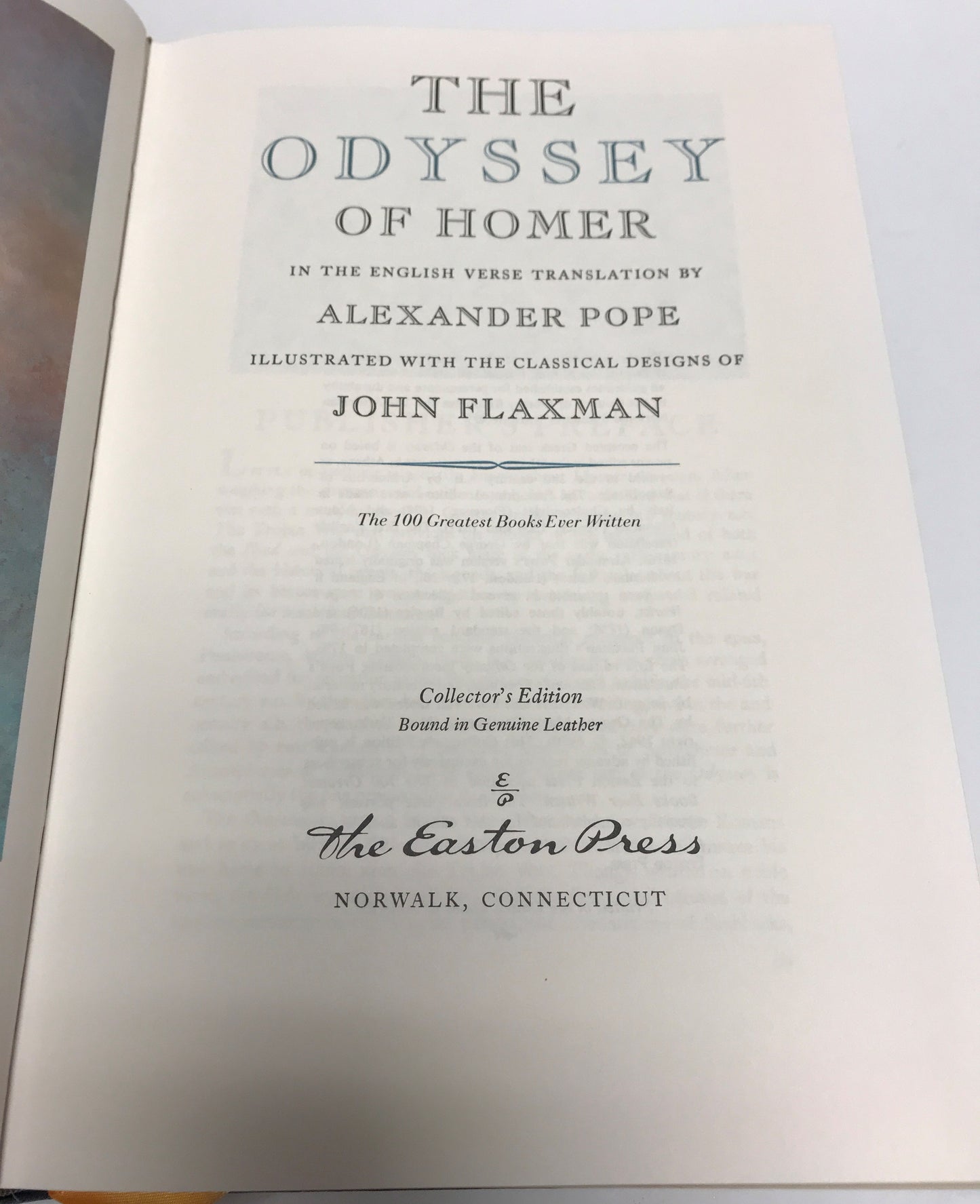 The Odyssey - Homer - Easton Press - 1978