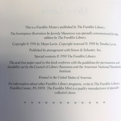 Complusion - Meyer Levin - Franklin Library - 1990