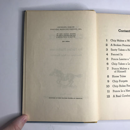 Ponca, Cowboy - Helen Rushmore - Signed - 1st Edition - 1952