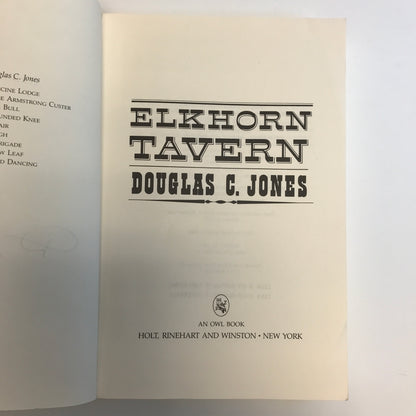 Elkhorn Tavern - Douglas C. Jones - Local Author - Arkansas - Historical Fiction - Signed - 1980