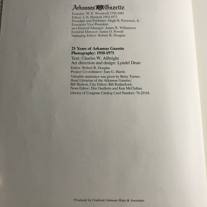25 Years of Arkansas Gazette Photography: 1950-1975 - Various - Arkansas - 1976