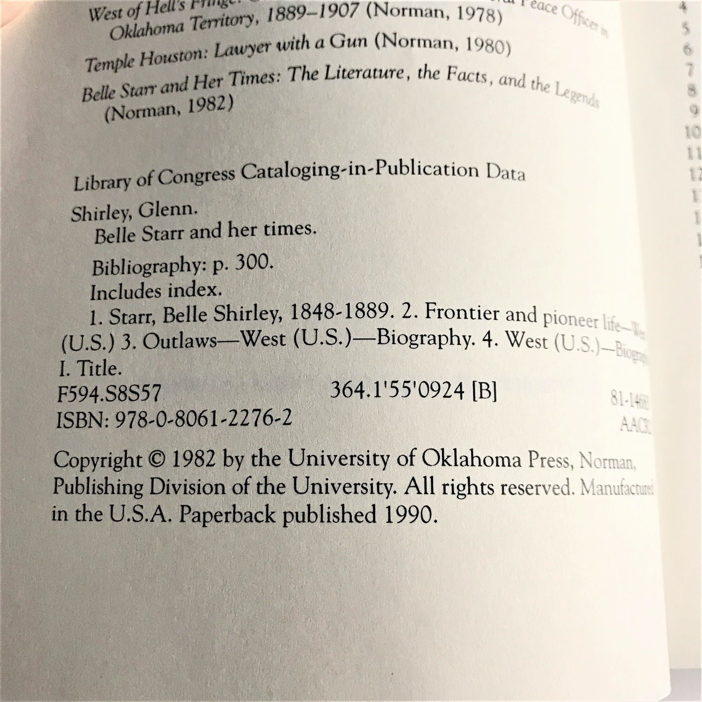 Belle Starr and Her Times - Glenn Shirley -1990