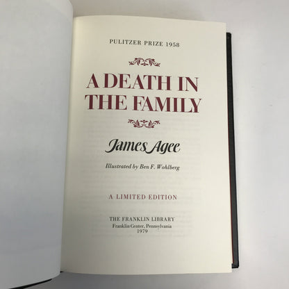 A Death In The Family - James Agee - Franklin Library - 1979