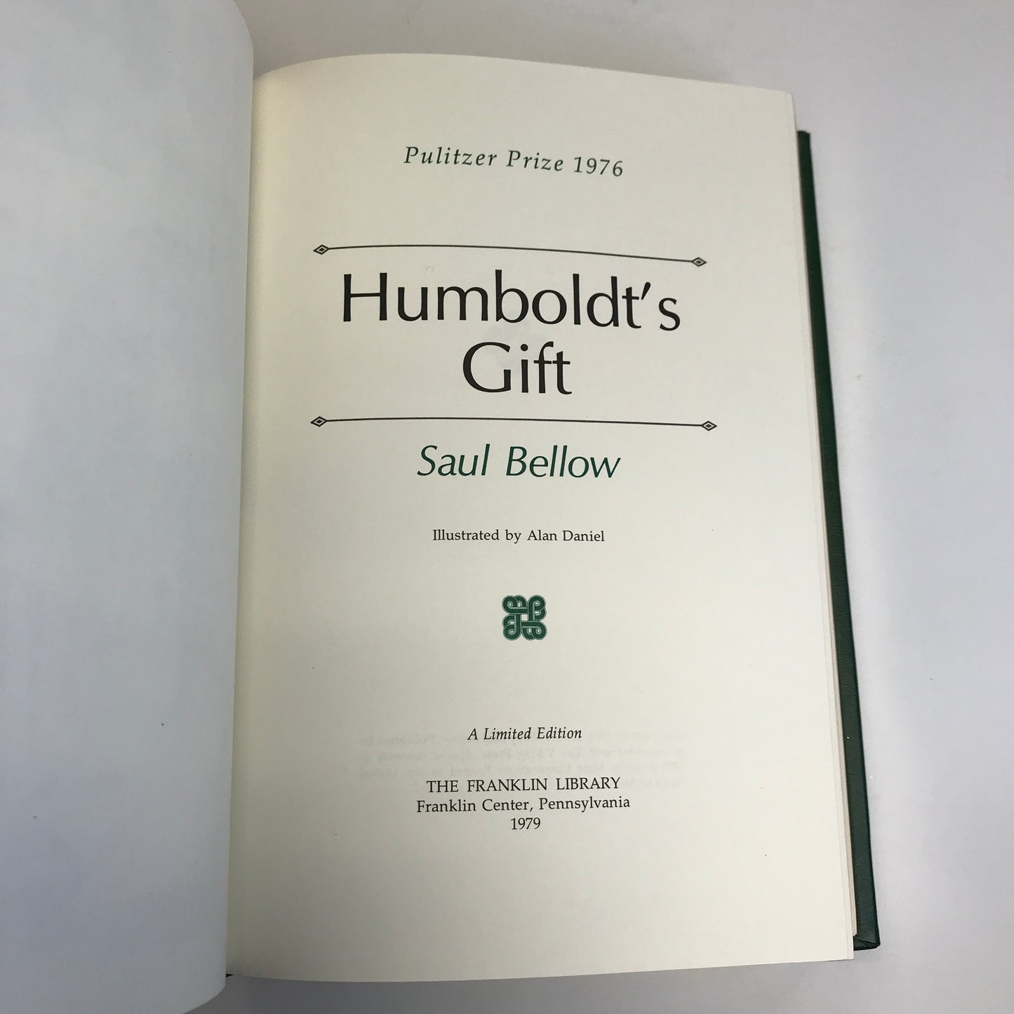 Humboldt's Gift - Saul Bellow - Franklin Library - 1979