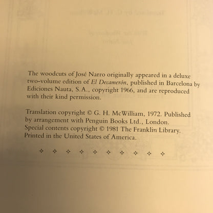 The Decameron - Giovanni Boccaccio - Translated By G. H. McWilliam - 1981