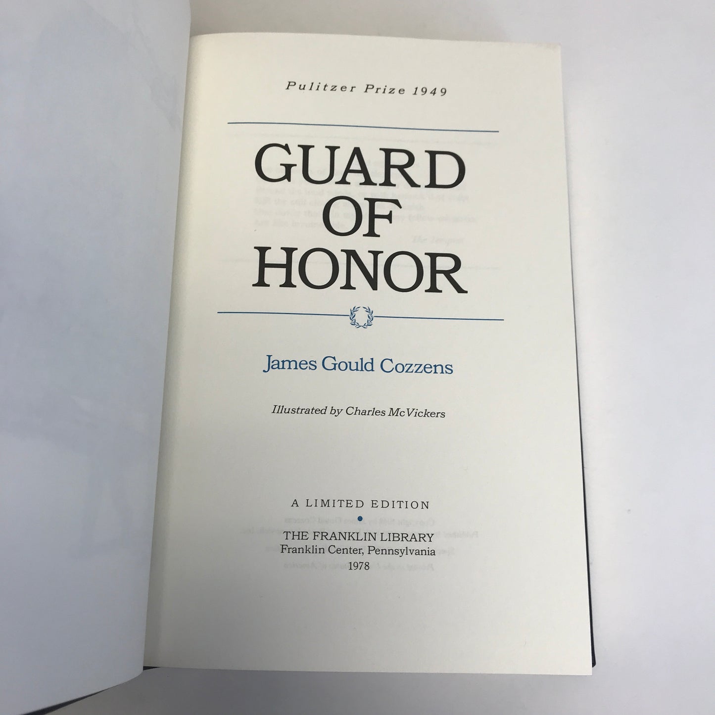 Guard of Honor - James Gould Cozzens - Franklin Library - 1978