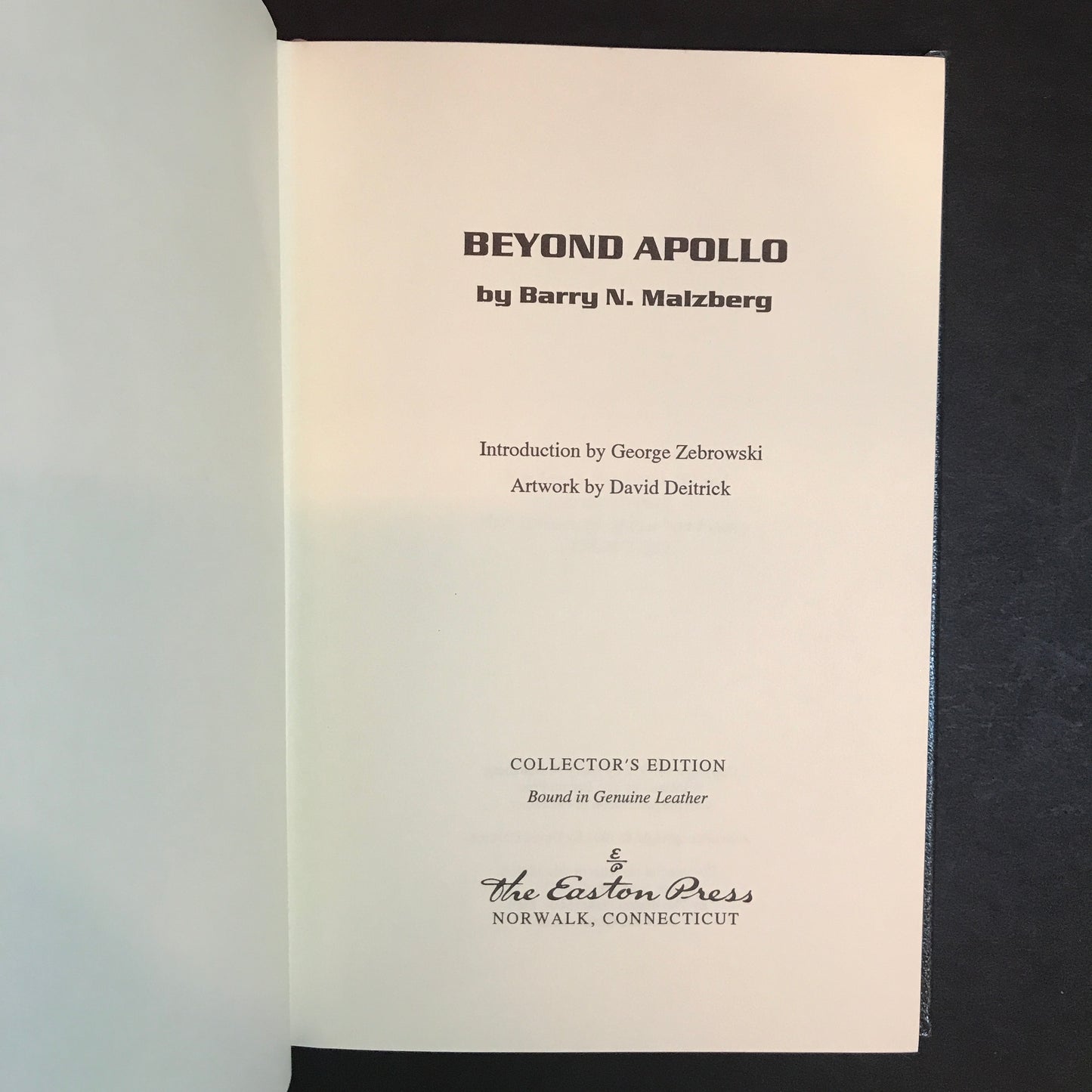 Beyond Apollo - Barry Malzberg - First Thus - Easton Press - 1991