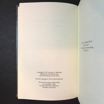 Beyond Apollo - Barry Malzberg - First Thus - Easton Press - 1991