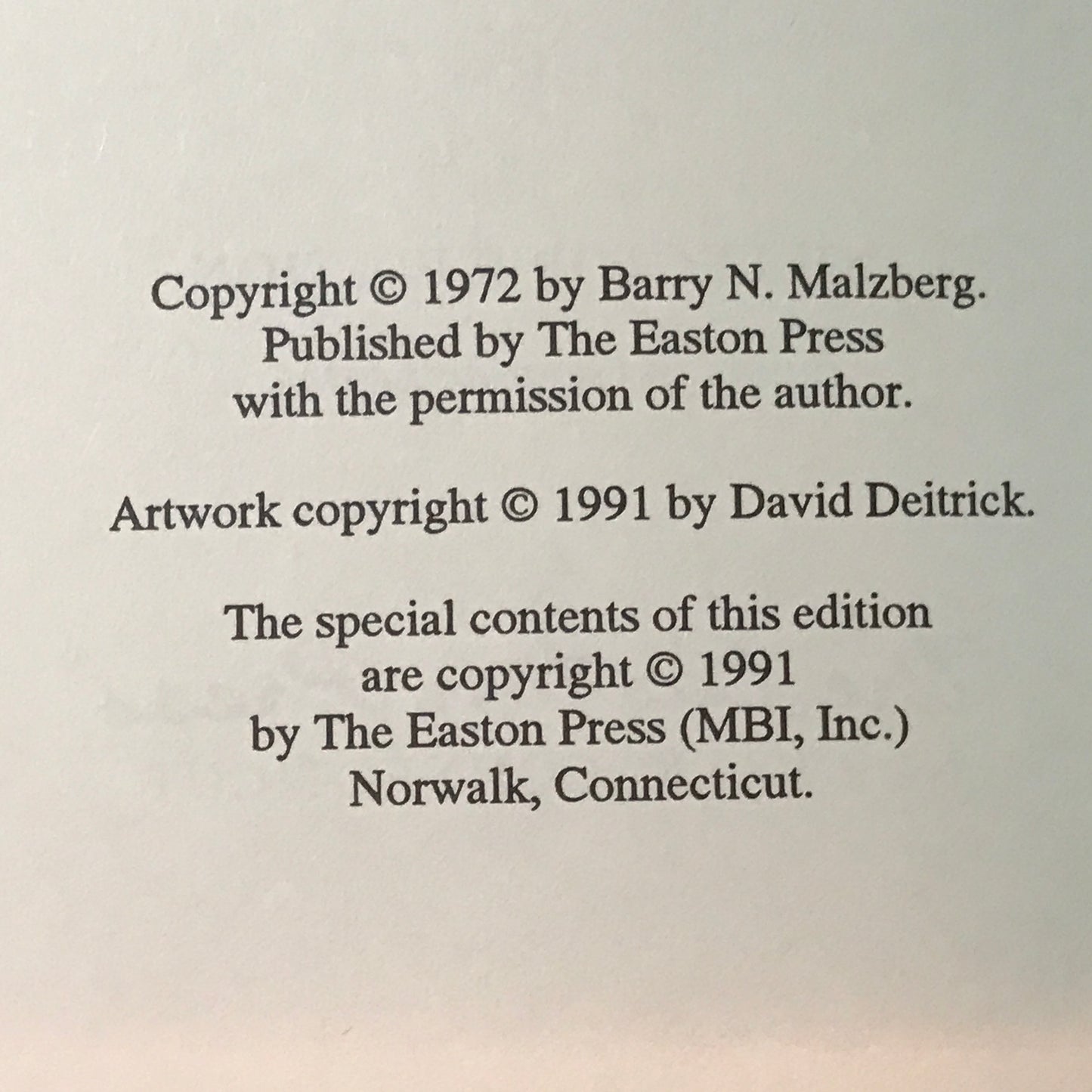 Beyond Apollo - Barry Malzberg - First Thus - Easton Press - 1991