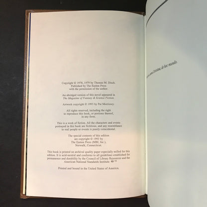 On Wings of Song - Thomas M. Disch - Easton Press - 1993