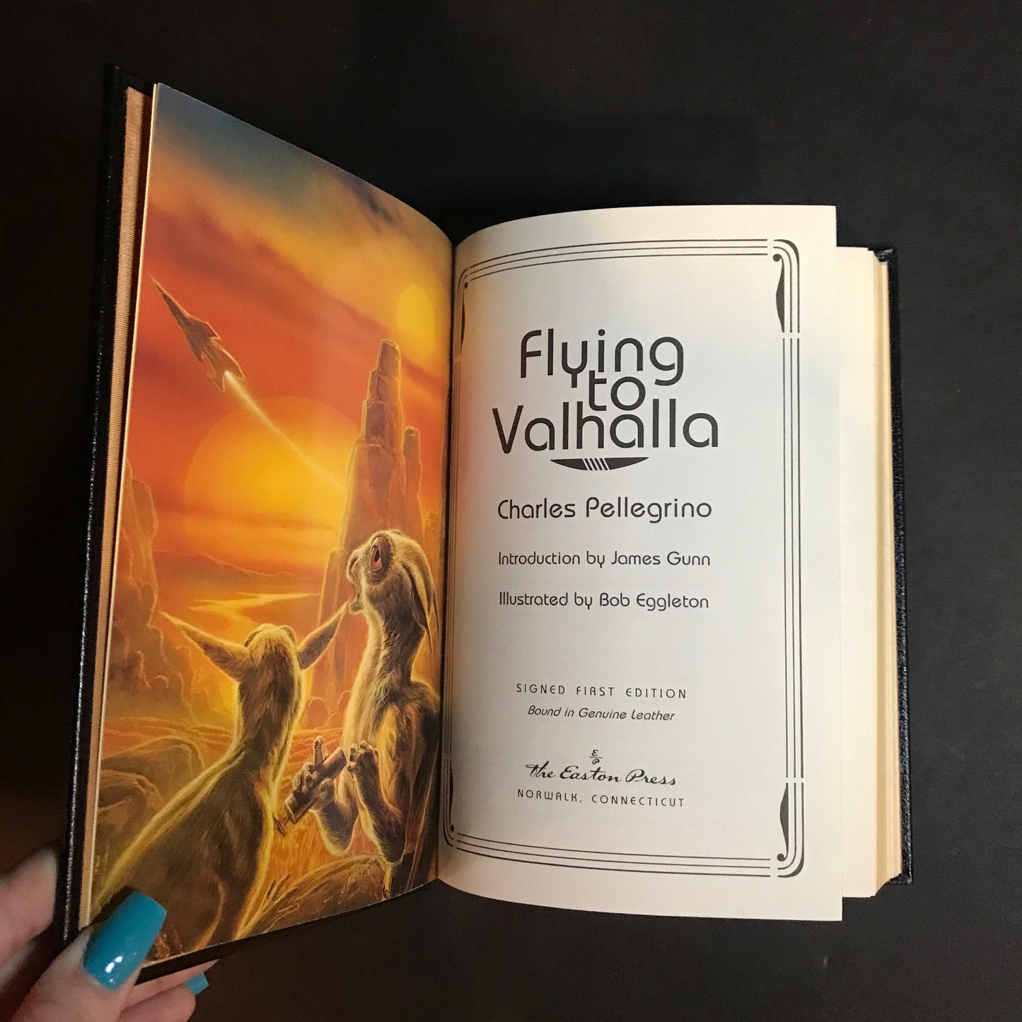 Flying to Valhalla - Charles Pellegrino - Signed - 1st Edition - Easton Press - 1993