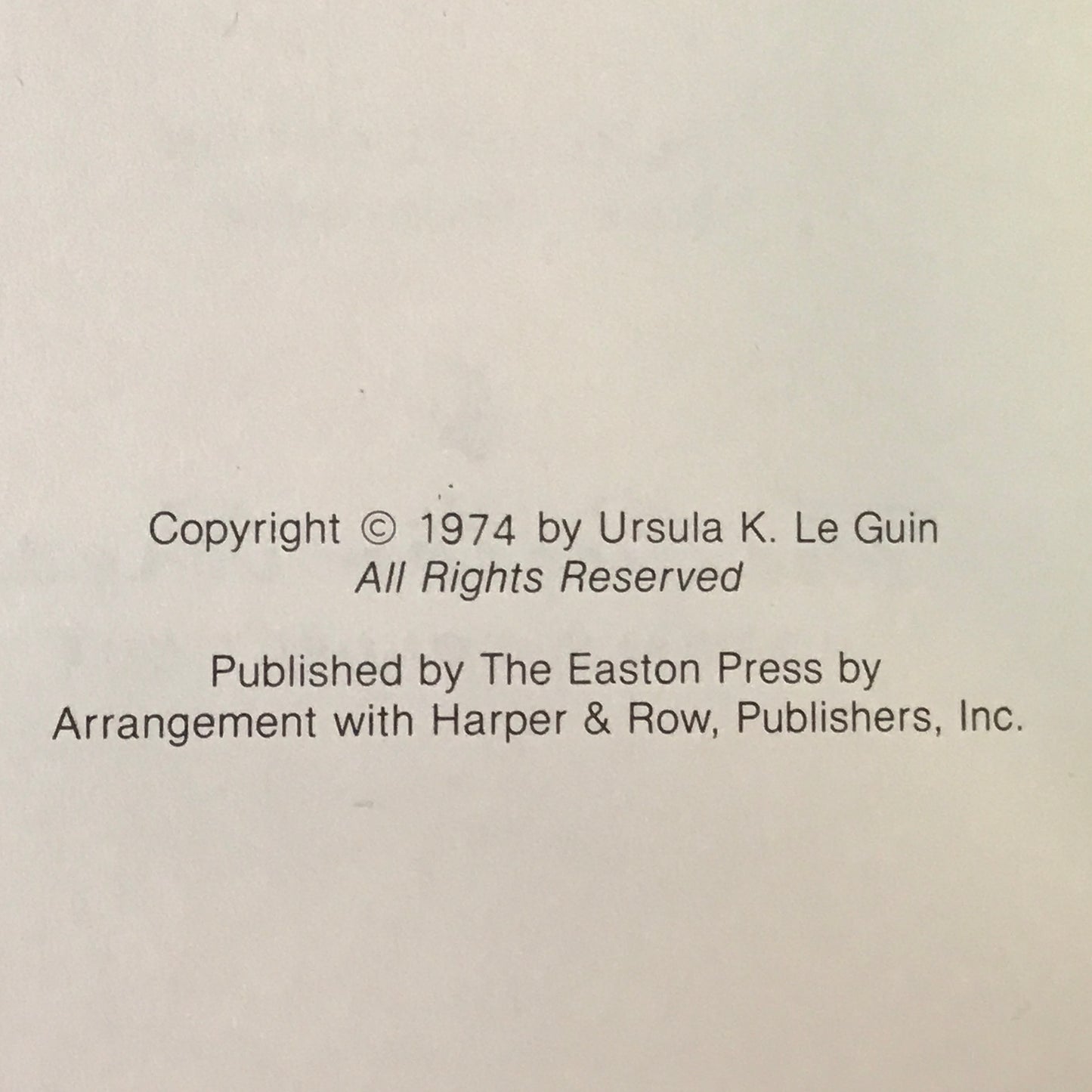 The Dispossessed - Ursula K Le Guin - 1st Thus - Easton Press - 1974