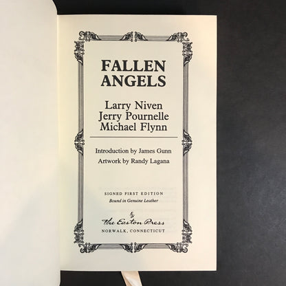 Fallen Angels - Niven, Pournelle, and Flynn - Signed 3x - 1st Edition - Easton Press - 1991