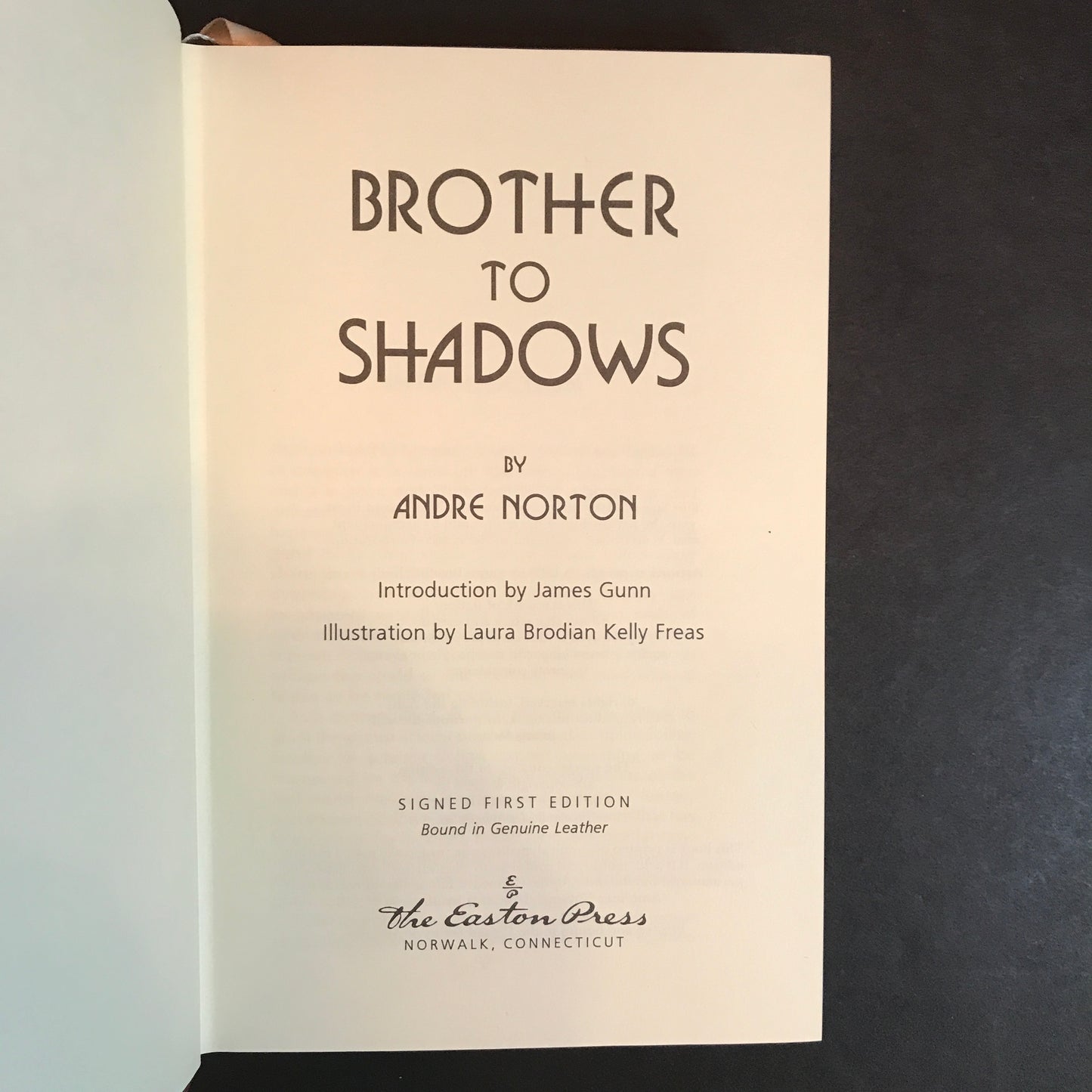 Brother to Shadows - Andre Norton - Signed - 1st Edition - Easton Press - 1993