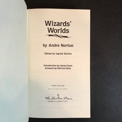 Wizards' Worlds - Andre Norton - Signed - 1st Edition - Easton Press - 1989