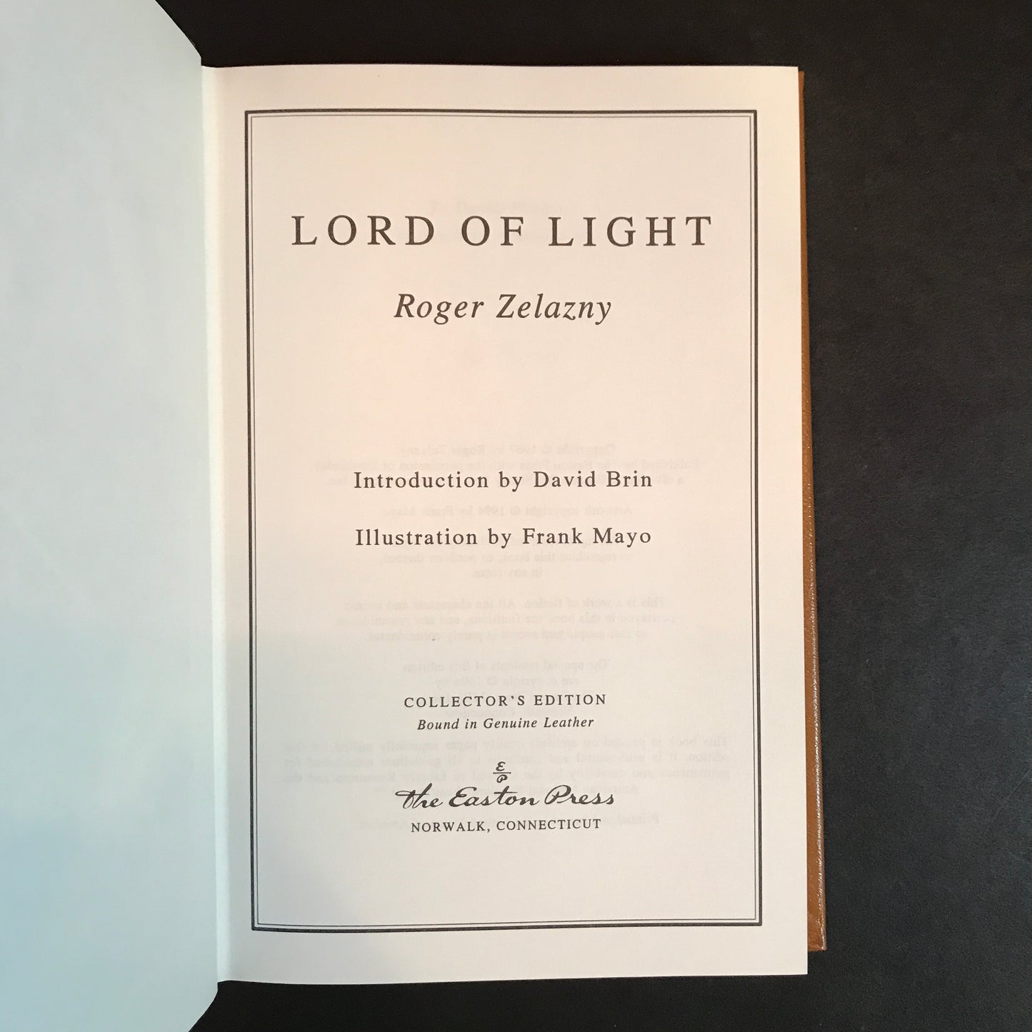 Lord of Light - Roger Zelazny - 1st Thus - Easton Press - 1994