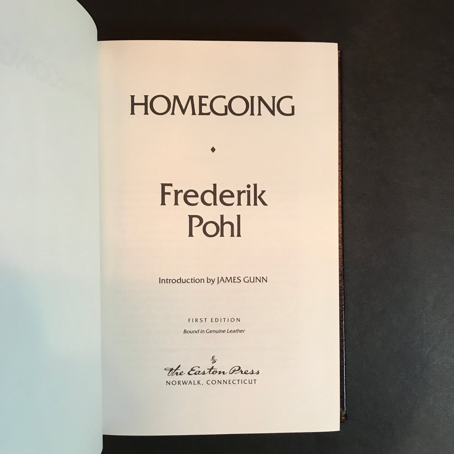 Homegoing - Frederik Pohl - Signed - 1st Edition - Easton Press - 1984