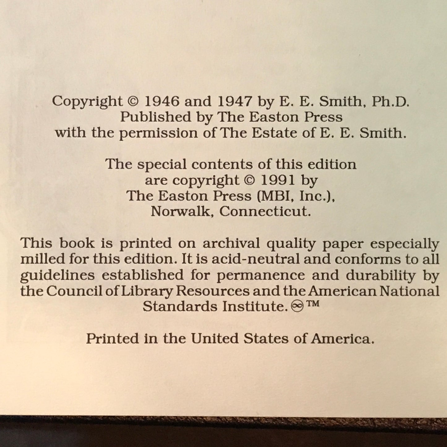 The Skylark of Space - Edward E. Smith - 1st Thus - Easton Press - 1991