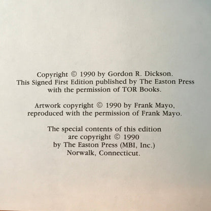 Wolf and Iron - Gordon R. Dickson - Signed - 1st Edition - Easton Press - 1990