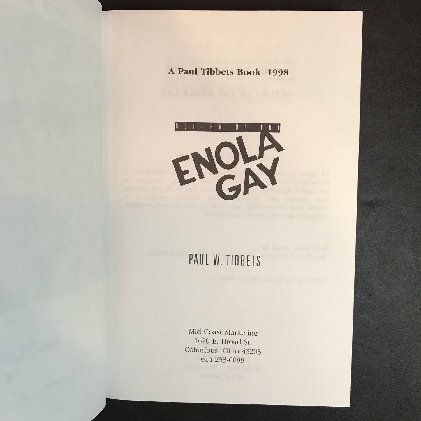 Return of the Enola Gay - Paul Tibbets - Signed - 1995