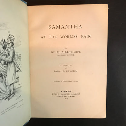 Samantha at the World's Fair - Marietta Holley - 1893