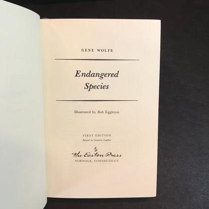 Endangered Species - Gene Wolfe - Signed - 1st Edition - Easton Press - 1989