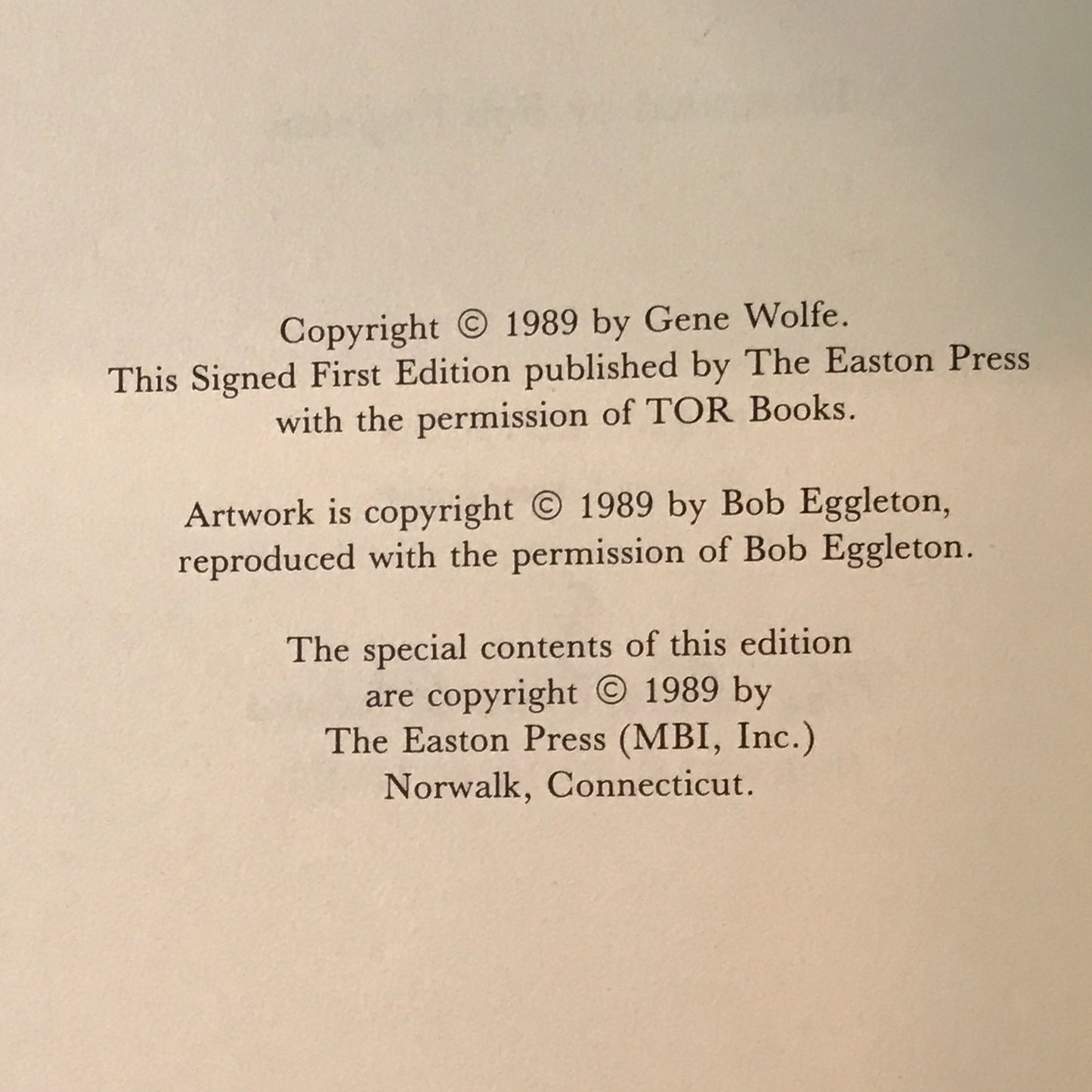 Endangered Species - Gene Wolfe - Signed - 1st Edition - Easton Press - 1989