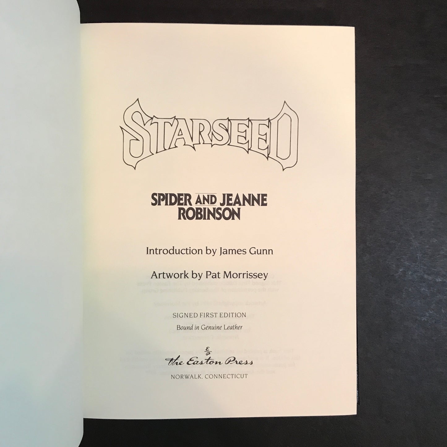 Starseed - Spider & Jeanne Robinson - Signed 2x - 1st Edition - Easton Press - 1991