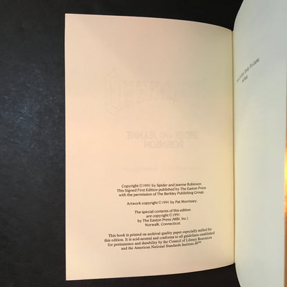 Starseed - Spider & Jeanne Robinson - Signed 2x - 1st Edition - Easton Press - 1991