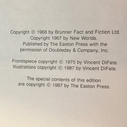 Stand On Zanzibar - John Brunner - 1st Thus - Easton Press - 1987