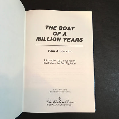 The Boat of A Million Years - Poul Anderson - Signed - 1st Edition - Easton Press - 1989